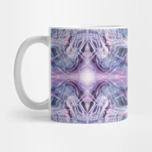 Muted Blue and Purple Glitchy Liquid Digital Art Mug